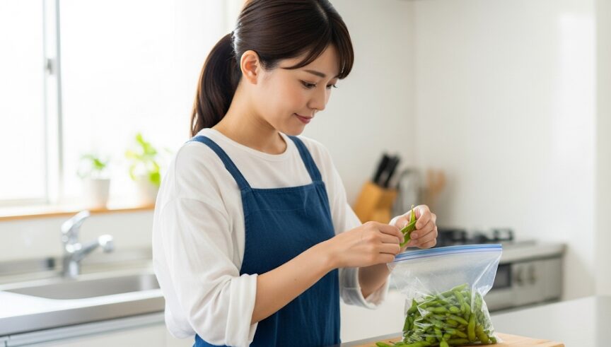 お弁当 枝豆ピック 冷凍保存と解凍法